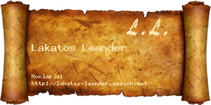 Lakatos Leander névjegykártya