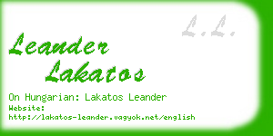 leander lakatos business card